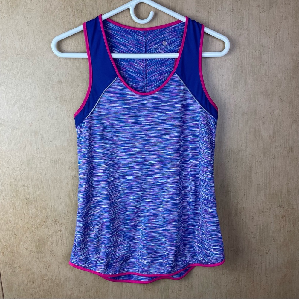Tangerine Purple,Blue & Pink Tank Size Small